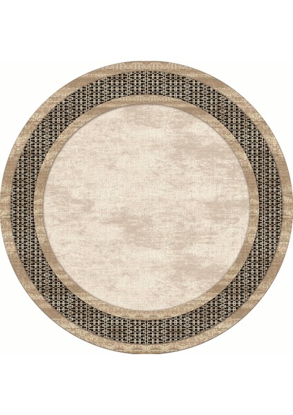 Çerçeveli Dijital Baskılı Kaymaz Yıkanabilir Yuvarlak Salon Halısı ve Mutfak Halısı NHY-SD-751