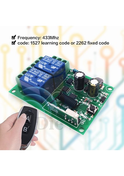 Metal 433 Mhz.garaj, Merkezi Kilit & Kepenk Için. 2 Tuşlu Kumanda Ev 1527 indirimleri