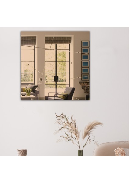 Ayna | Bronz Ayna | Tasarım Kanallı - Kare Ayna | 60cm x 60cm fiyatları