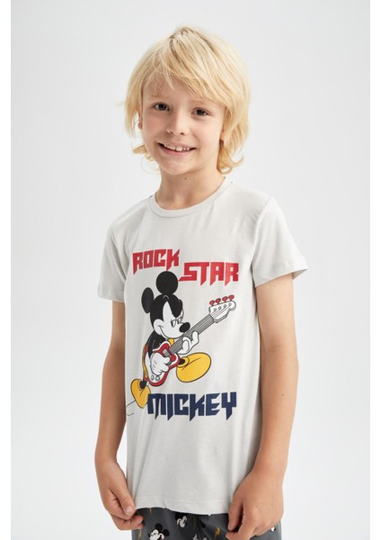 Erkek Çocuk Disney Mickey & Minnie Kısa Kollu Şort Pijama Taıkım X5090A622HS fırsatları