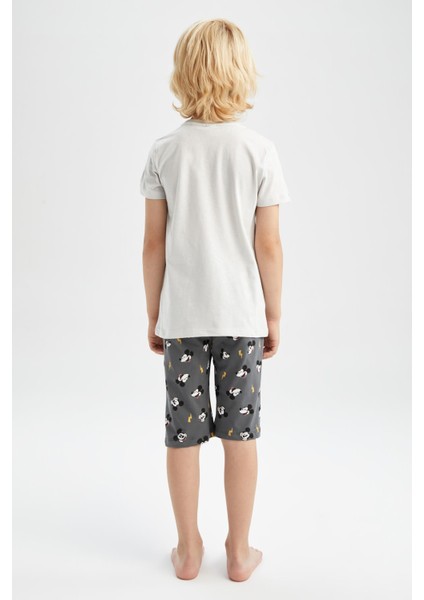 Erkek Çocuk Disney Mickey & Minnie Kısa Kollu Şort Pijama Taıkım X5090A622HS