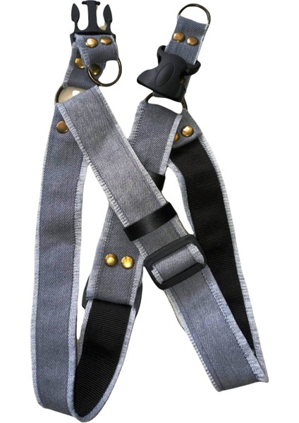 Köpek göğüs tasması kot füme rengi genşlik:3cm göğüs ölçüsü:40-65cm ayarlamalı dog harness GT2-2