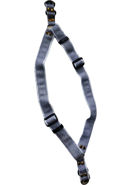 Köpek göğüs tasması kot füme rengi genşlik:3cm göğüs ölçüsü:40-65cm ayarlamalı dog harness GT2-2