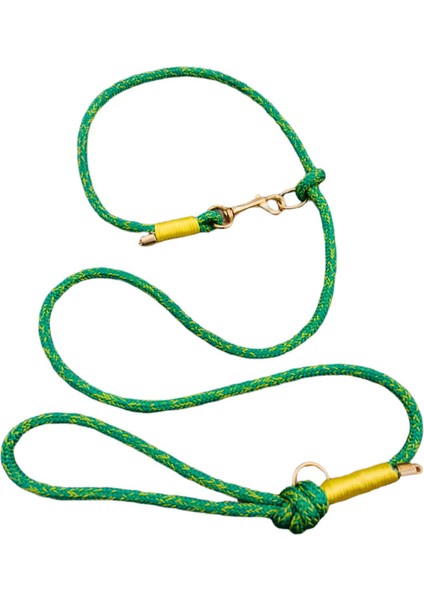 Köpek gezdirme tasması orta ırk Yeşil Halat:8mm uzunluk:120cm tasma: ayarlamalı dog leash TB2-11
