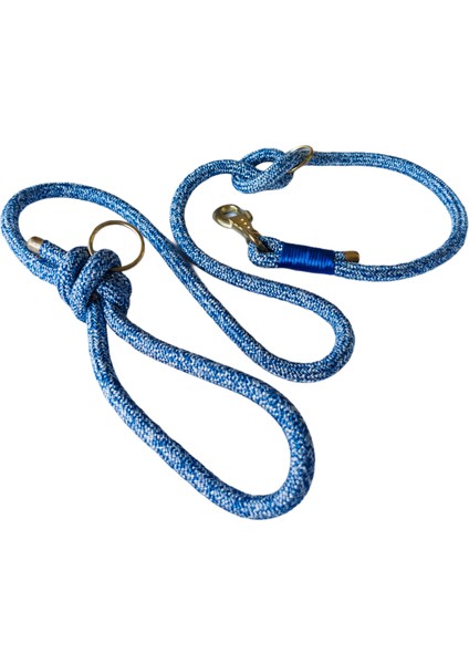 Köpek gezdirme kayışı boyun tasmalı orta ve büyük ırk metal kalın kancalı halat kalınlık:10mm gezdirme kayışı:120cm tasma : ayarlamalı dog leash TB5-17
