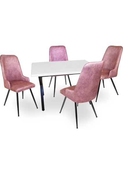 Anemon Werzalit - Çırağan Masa Takımı (80X140) - Pembe