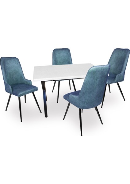 Anemon Werzalit - Çırağan Masa Takımı (80X140) - Mavi