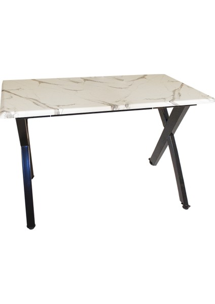 Anemon Werzalit Mutfak Masası 80X140 (Esb-Siyah) - Bıanco Carrara Beyaz