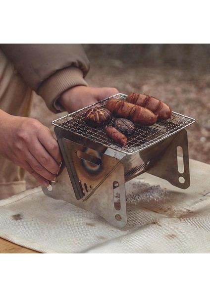 Soba Yürüyüş Kamp Araçları ile Katlanabilir Izgara Sobası (Yurt Dışından) fiyatları