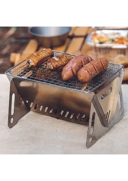 Soba Yürüyüş Kamp Araçları ile Katlanabilir Izgara Sobası (Yurt Dışından) modelleri