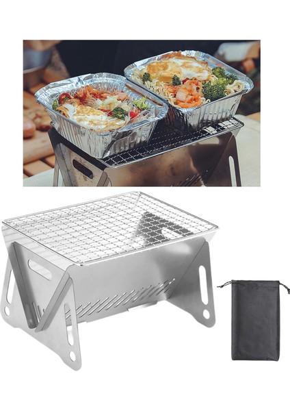 Soba Yürüyüş Kamp Araçları ile Katlanabilir Izgara Sobası (Yurt Dışından) fırsatları