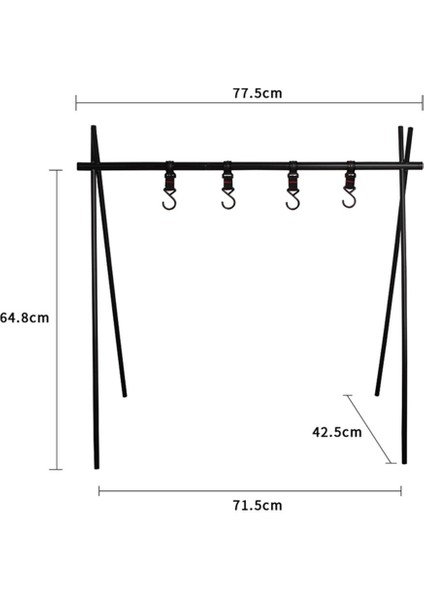 Alüminyum Alaşım Asılı Raf 8kg Açık Hava Kamp Üçgen Tencere Rafı (Yurt Dışından)