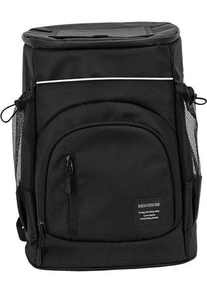 Piknik Soğutucu Çanta Sırt Çantası Şarap Şişesi Yalıtımlı Piknik Serin Taşıyıcı Çanta Siyah (Yurt Dışından)