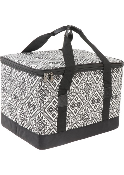 Kamp Alet Depolama Çantası Tote Piknik Sepet Çantası Barbekü Yiyecekleri Siyah 40X30X28 cm (Yurt Dışından)