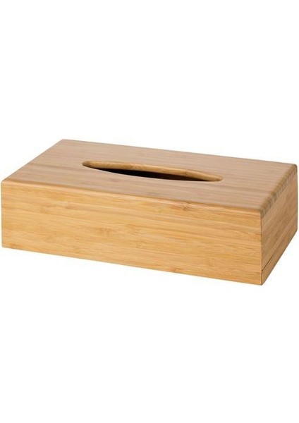 Bambu Kağıt Mendil Kutusu 26X14 cm Meridyenkutusu Banyo Aksesuarları Düzenleyici Kare Mendil Kutusu