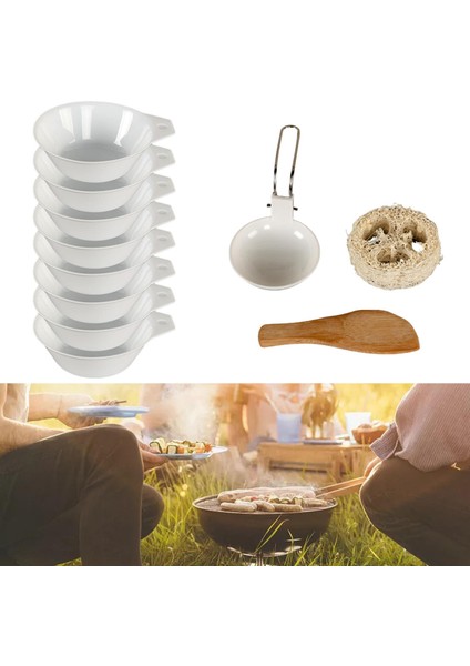 Taşınabilir Kamp Kasesi Açık Pişirme Eşyaları Piknik Için Loofah Topu Bbq Beyaz 11 Parça (Yurt Dışından) modelleri