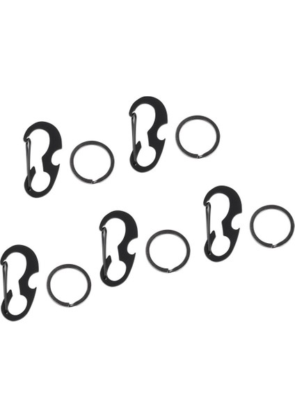 5 Adet Karabiner Anahtarlık Anahtarlık Tokası / Şişe Açıcı Kamp Yürüyüşü Için (Yurt Dışından)