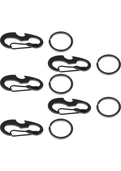 5 Adet Karabiner Anahtarlık Anahtarlık Tokası / Şişe Açıcı Kamp Yürüyüşü Için (Yurt Dışından)