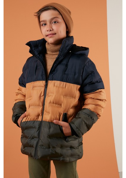 Içi Peluş Astarlı Çıkarılabilir Kapüşonlu Şişme Mont Erkek Çocuk Mont 5760015 fiyatları