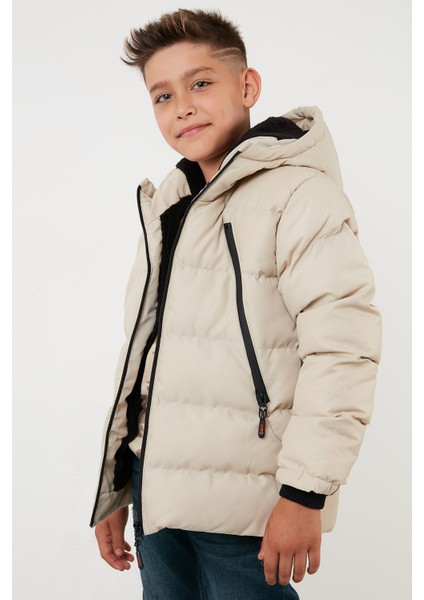 Içi Peluş Astarlı Fermuarlı Cepli Kapüşonlu Şişme Mont Erkek Çocuk Mont 5760040 fiyatları