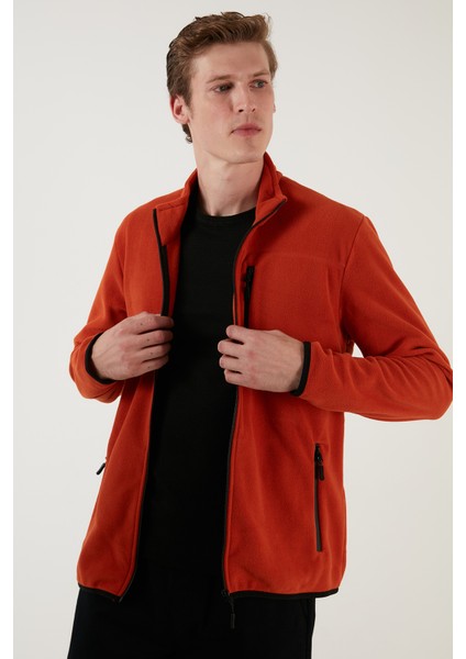 Slim Fit Fermuarlı Cepli Dik Yaka Soğuk Geçirmez Polar Hırka Erkek HIRKA 5906028 fiyatları