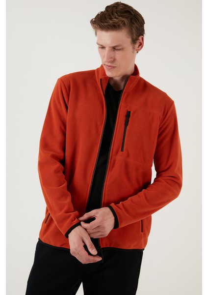 Slim Fit Fermuarlı Cepli Dik Yaka Soğuk Geçirmez Polar Hırka Erkek HIRKA 5906028 modelleri