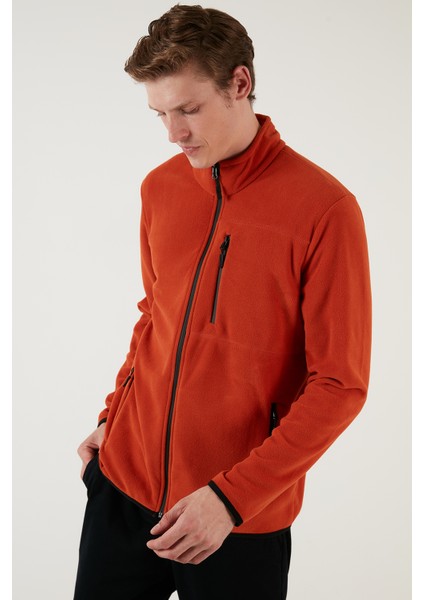 Slim Fit Fermuarlı Cepli Dik Yaka Soğuk Geçirmez Polar Hırka Erkek HIRKA 5906028 fırsatları