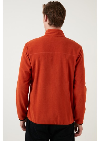 Slim Fit Fermuarlı Cepli Dik Yaka Soğuk Geçirmez Polar Hırka Erkek HIRKA 5906028 indirimleri