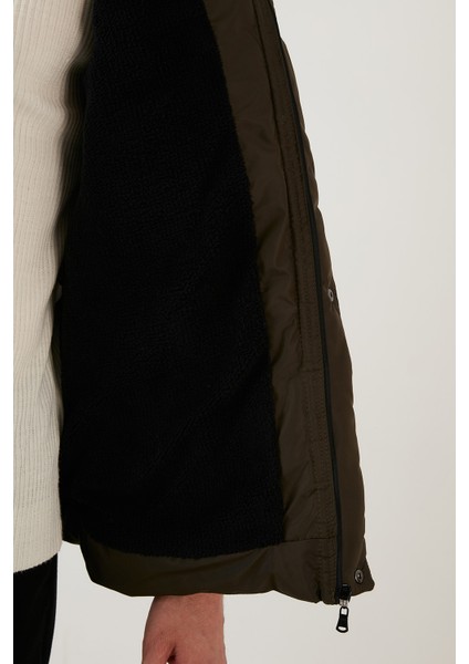 Slim Fit Çıkarılabilir Suni Tüylü Kapüşonlu Şişme Mont Erkek Mont 5760076 indirimleri