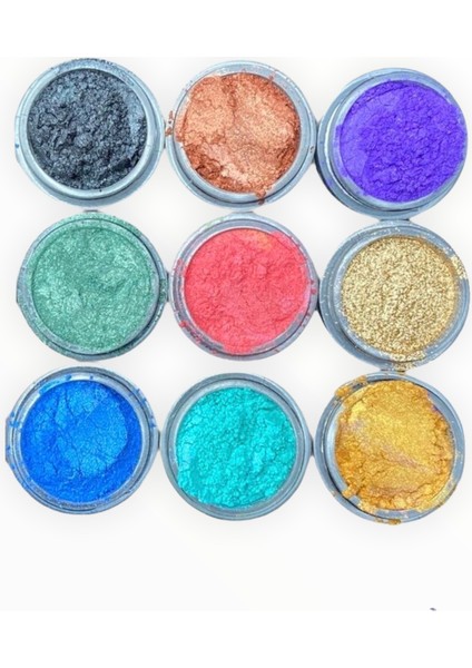 Epoksi Mini Sedef Toz Pigment Boya Seti Epoksi Renk Pigment Boya