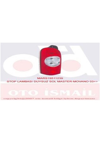 Stop Lambası Duysuz Sol Master - Movano 03 Mars 511239 fiyatları