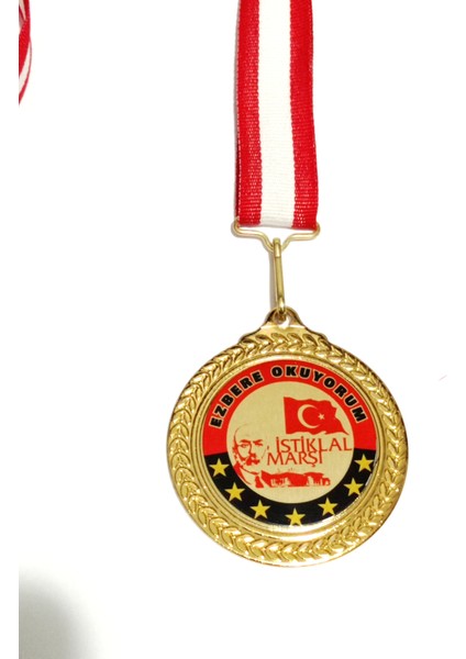 Istiklal Marşını Ezbere Okuyorum Madalyası 5 Li Adet