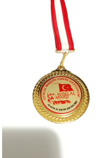 Istiklal Marşını Ezbere Okuyorum Madalyası 5 Li Adet