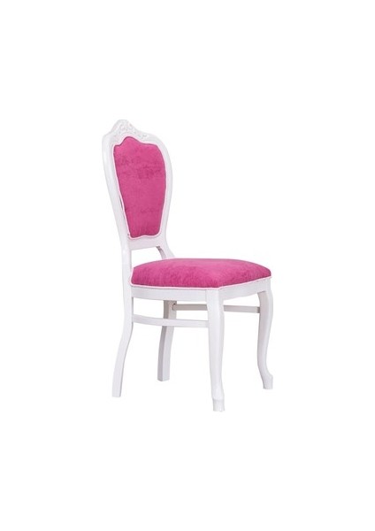 Lale Pembe Oymalı Sandalye