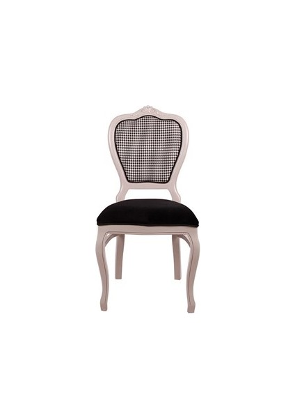 Lale Kare Siyah Beyaz Sandalye