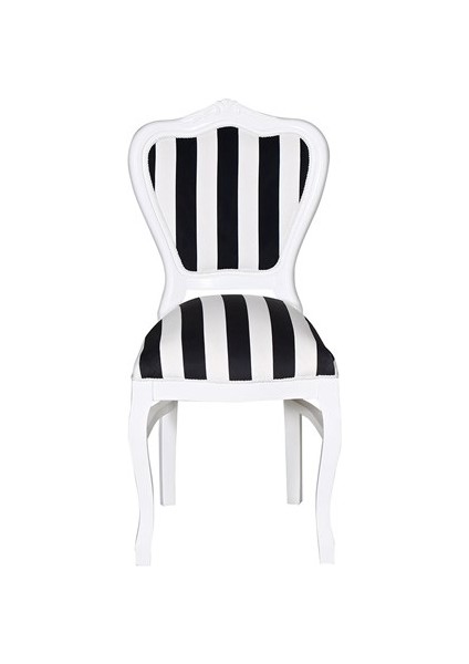 Lale Zebra Desenli Oymalı Sandalye