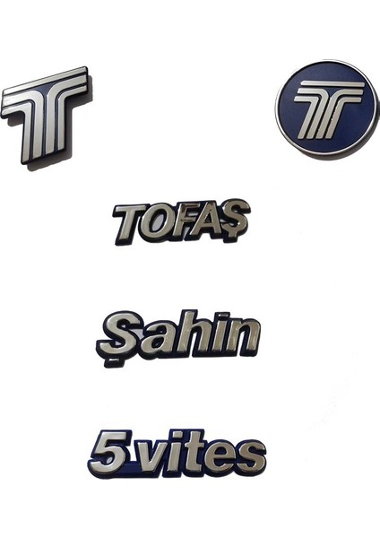 Şahin Panjur ve Bagaj Yazı 5 Vites Yazı 5 Adet Takım