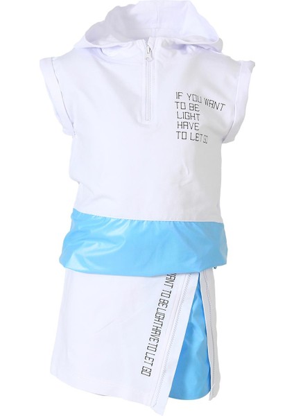 Lets Go Kapşonlu Kız Çocuk Şortlu Takım