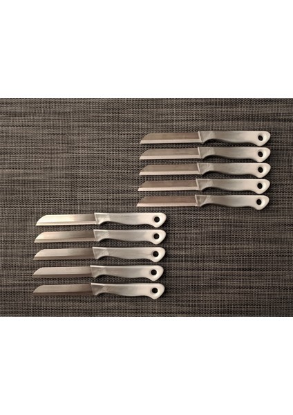 Meyve Sebze Bıçağı Gri-Beyaz 10'lu