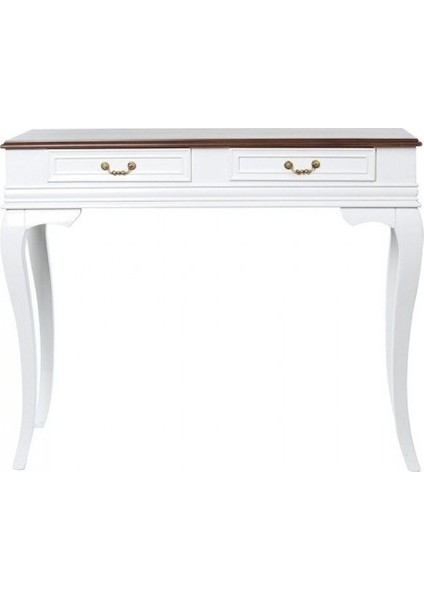 Jusef Ceviz Üstü Taban Beyaz Çift Çekmeceli Dresuar