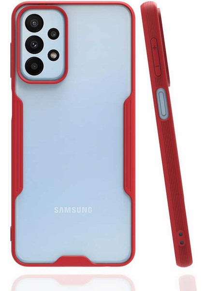 Samsung Galaxy A23 Kılıf Kamera Korumalı Colorful Kapak - Kırmızı