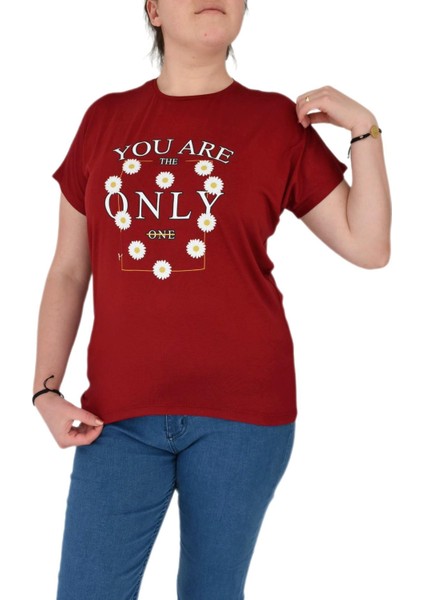 Kadın Yuvarlak Yaka Baskılı Tişört BGL-ST01975 fiyatları