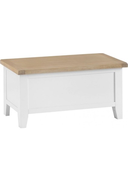 Foxy White Kapaklı Ahşap Sandık