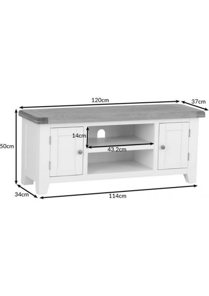 Stark Kar Beyazı Tv Ünitesi 120CM