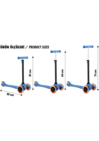 Shınaro Twister 3 Tekerlekli Scooter-Kırmızı