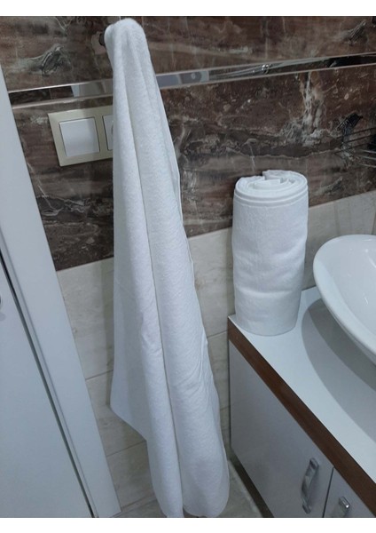 Otel Banyo Havlusu Büyük Boy Beyaz 90x150 cm 6'lı modelleri