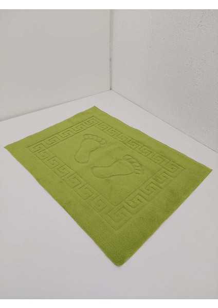 Banyo Paspası Kaymaz Taban Welsoft Ayak İzli Yeşil 50x70 cm 3'lü