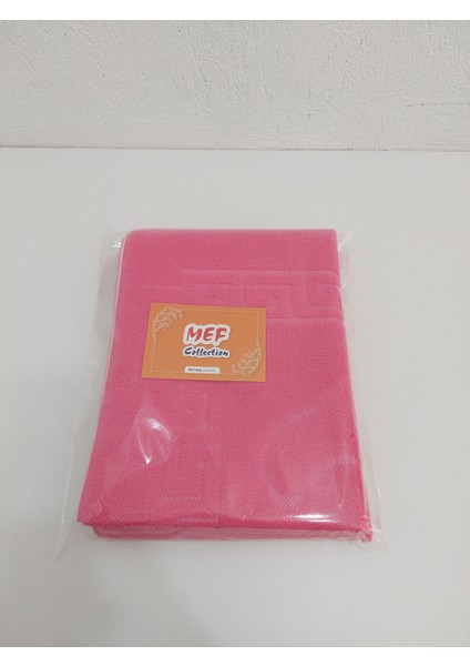 Banyo Paspası Kaymaz Taban Welsoft Ayak İzli Fuşya 50x70 cm 3'lü