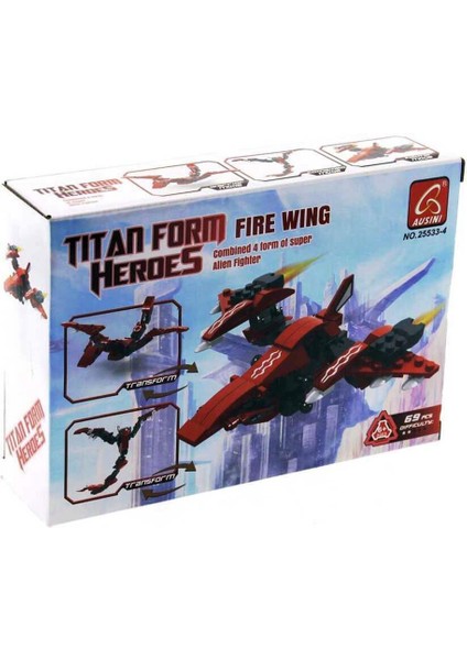 Titan Uzaylı Savaşçı Fire Wing Yapı Seti 4 - 69 Parça