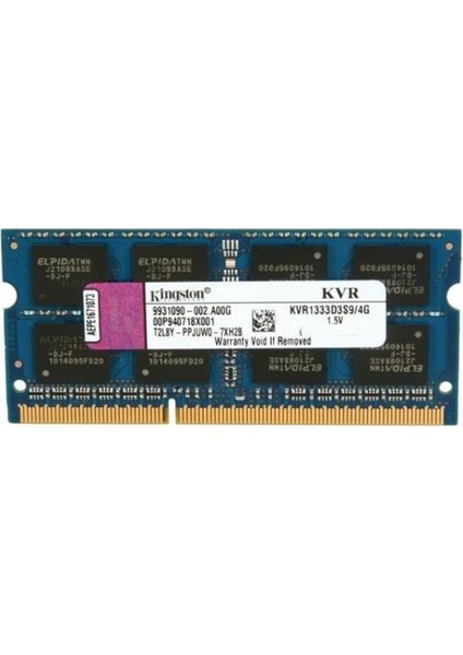 Kıngston 4gb 1333MHZ Ddr3 Bulk KVR1333D3S9/4G Notebook Ram